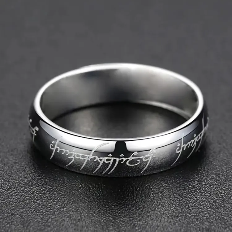 魔戒戒指指环王男士配饰银色简约复古高级感个性潮流小众不掉色