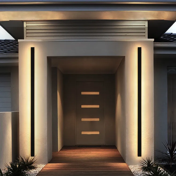 户外防水一字壁灯洗墙灯装饰背景墙庭院别墅入户大门柱子长条壁灯