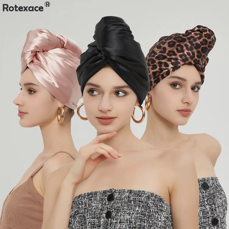 媲美真丝！加大加厚贵妇缎面干发帽女速干强吸水双层干发巾包头巾