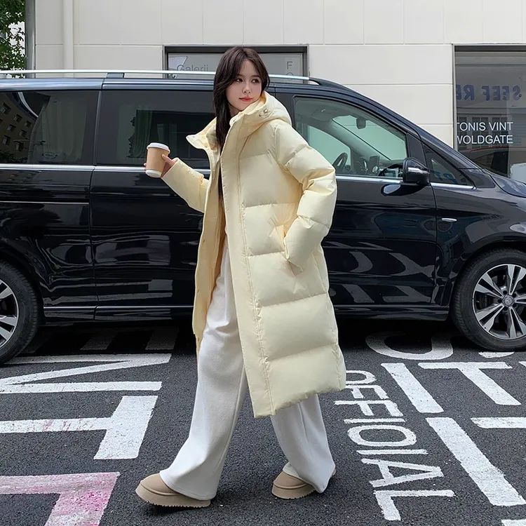 veee-ree羽绒服女长款过膝加厚东北2025新款女羽绒服90%白鸭绒