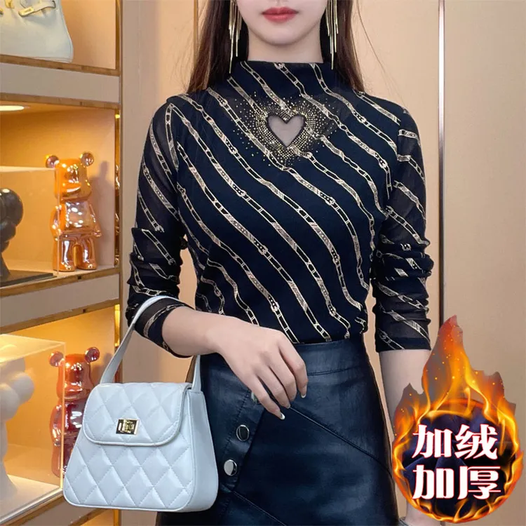 半高领打底衫女显瘦内搭时髦时尚小衫上衣春款保暖加厚长袖T恤