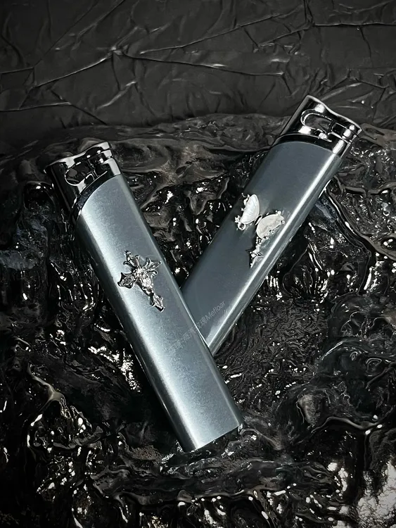 【蒸汽玫瑰】“心动”手作打火机蝴蝶十字架机身粉火焰男生礼物