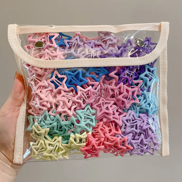 彩色星星发夹女儿童宝宝发卡发饰多巴胺饰品小夹子头饰bb夹卡子