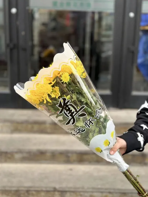 菊花花束白色黄色菊花花束思念亲人的花束手捧花菊花批发中元节