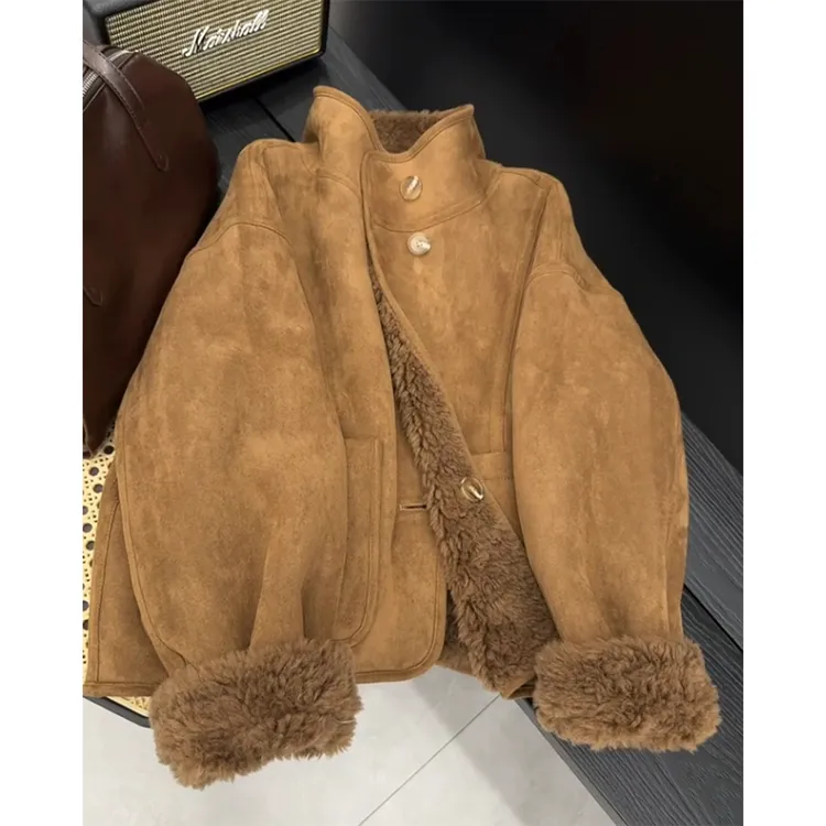 时尚高级感宽松显瘦气质加厚外套女2025冬季新款时尚百搭气质上衣