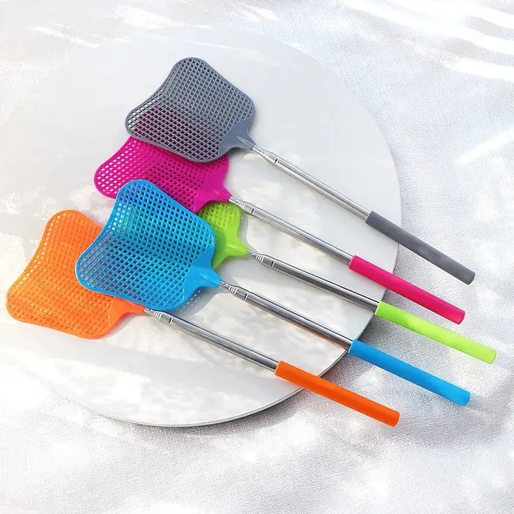 【御慕】家用伸缩不锈钢苍蝇拍灭蝇拍手动网面蚊虫拍可伸缩苍蝇拍