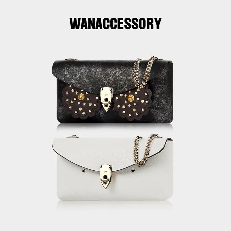 万蔻ALIAS系列黑白双面双色猫头鹰换脸包单肩斜挎包