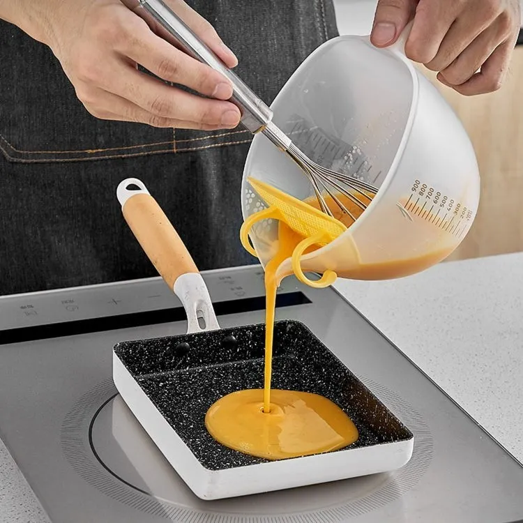 家之物语蛋液过滤小型带刻度大容量计量水杯烘焙打蛋杯滤网淘米筛