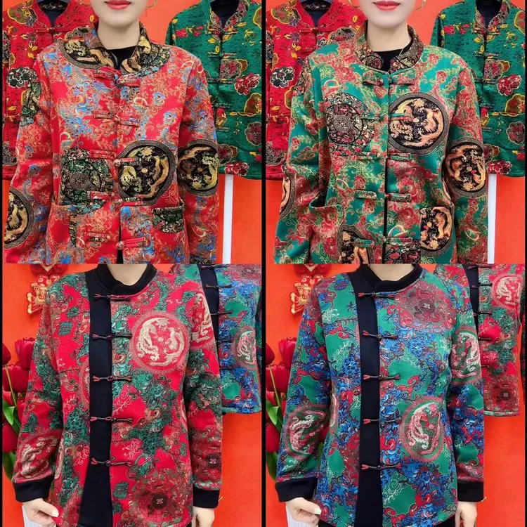 秋季新款龙凤呈祥图案妈妈开衫