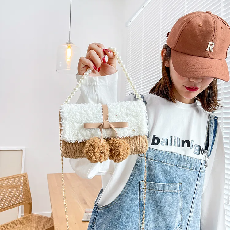 【送视频教程】diy手工编织包包绒线网格材料包手缝自制ins送女友