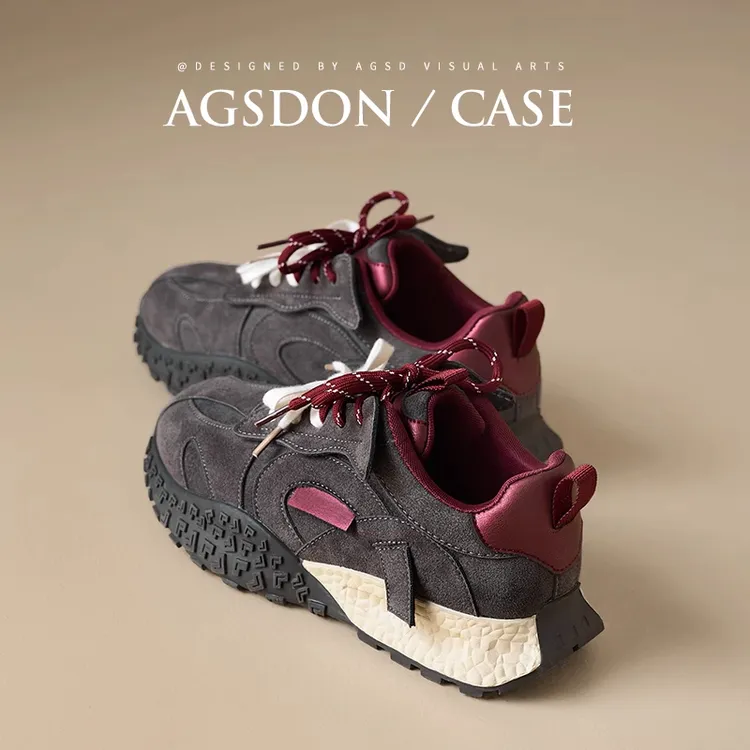 奥古狮登德训鞋女款2025新款秋季爆款老爹鞋厚底增高运动阿甘鞋子