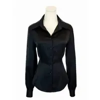 【8185-YR】早秋新款醋酸缎面衬衫御姐范衬衣