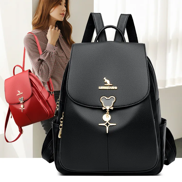 2503威森袋鼠包包女士双肩包2023新款网红爆款韩版百搭大容量背包