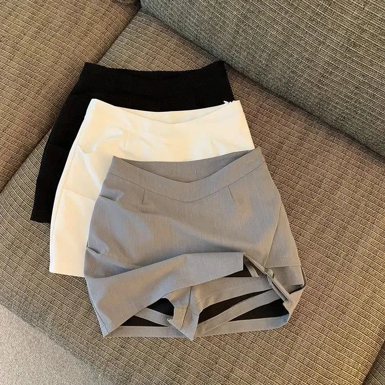 高腰弹力半身裙女不规则设计感包臀裙夏季韩版洋气时尚百搭短裙子