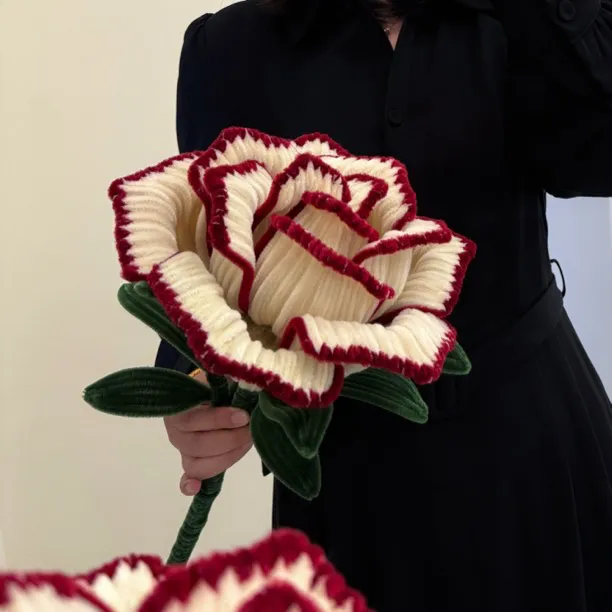 巨型复古玫瑰花扭扭棒diy手工编织材料包自制仿绒花永生花送闺蜜
