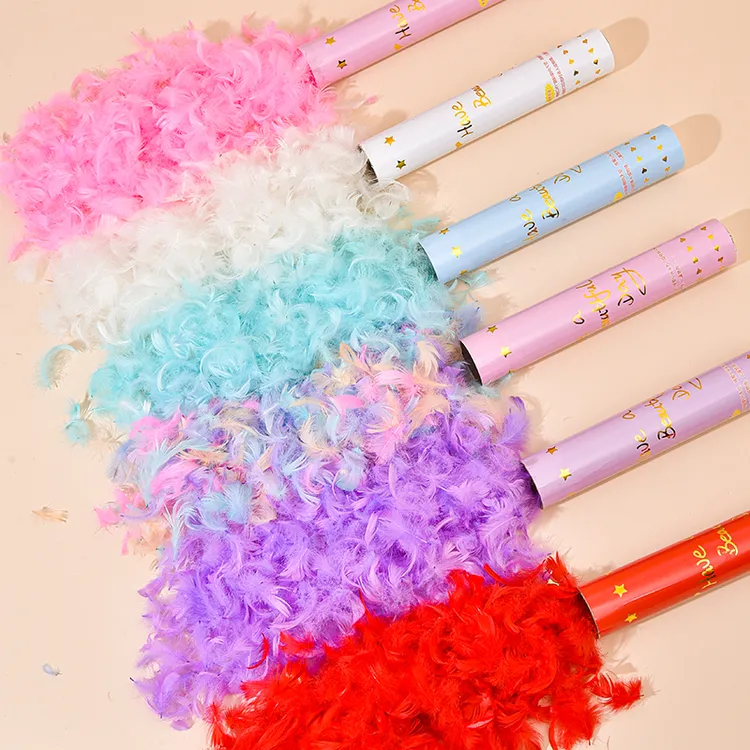 羽毛礼花筒结婚手持礼筒炮直播间礼花生日小礼炮星河璀璨用品大全