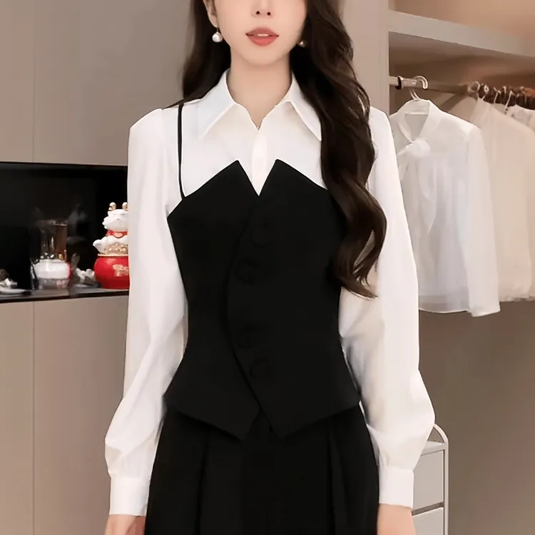 0260时尚套装女2025秋季新款高级感年轻洋气减龄上衣裤子两件套