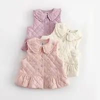 儿童保暖防风马甲裙秋冬装韩版新款洋气女童外穿背心加厚翻领马夹