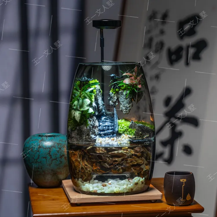 蜀山悬浮岛手工艺术苔藓生态缸家居摆件温馨氛围感百搭通用微景观