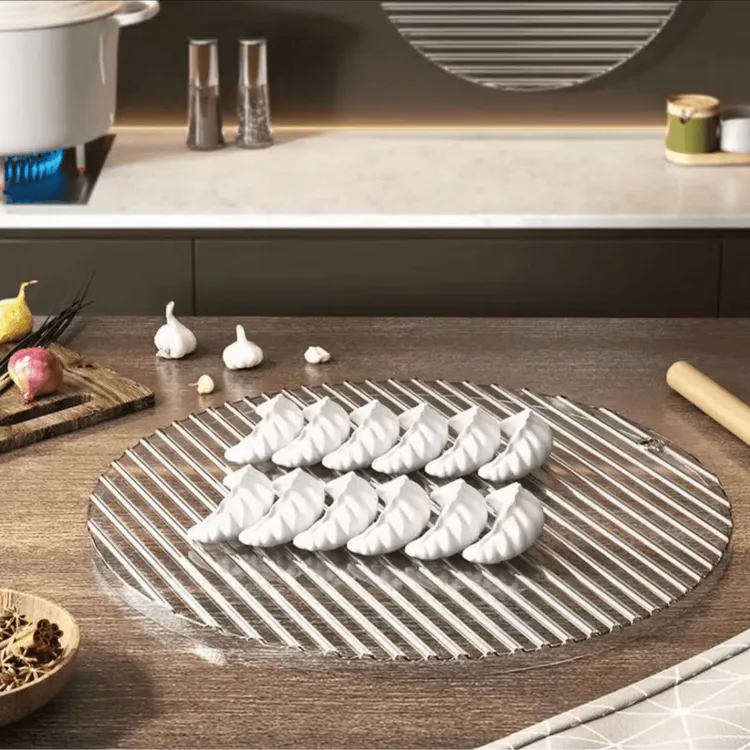 【粉丝福利】加大加厚家用轻奢饺子盘盖帘饺子垫火锅备菜盘饺子盘商品图