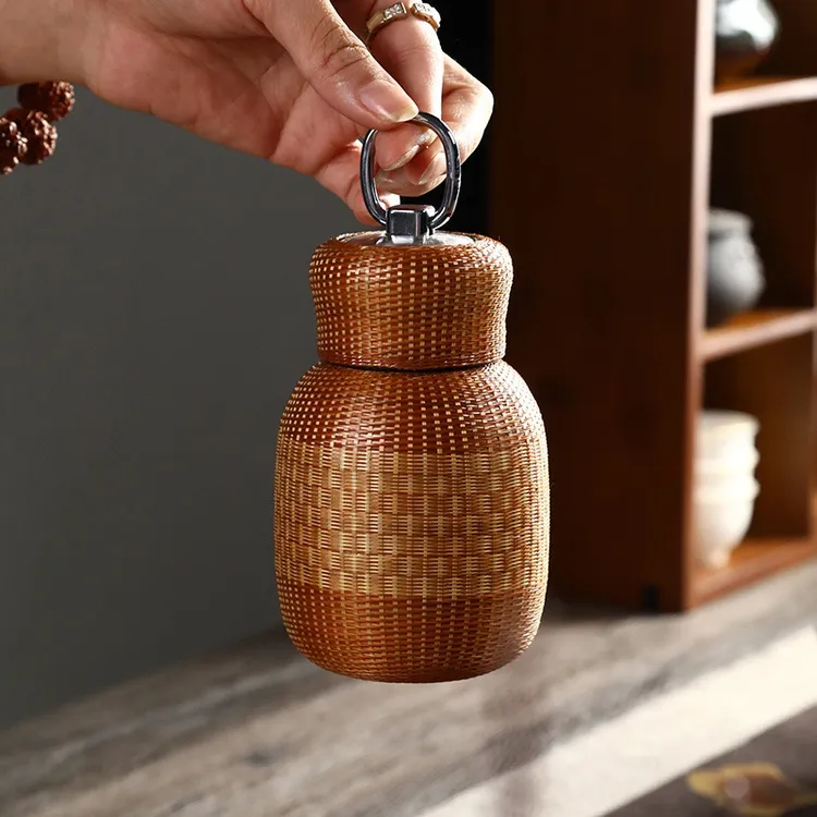 015竹编保温杯竹丝保温杯