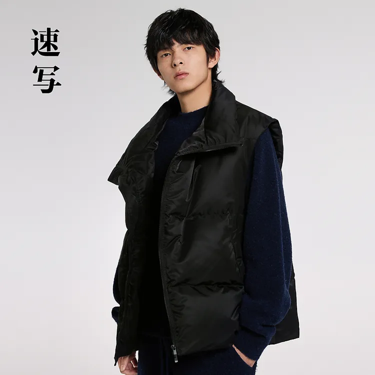 速写男装秋冬羽绒马甲宽松男潮流高街时尚复古百搭保暖9N0C11650