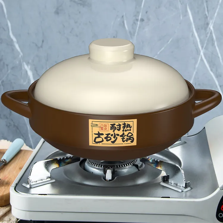 柚米一粒新款仿古砂锅干烧锅煲仔锅干烧加厚炖锅炖菜多功能陶瓷煲