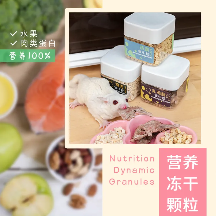蜜袋鼯营养冻干零食仓鼠蜜袋鼬松鼠零食豪华高蛋白粮美毛零食颗粒
