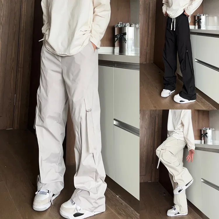2024秋季新款户外机能风百搭休闲冲锋裤痞帅设计感高街休闲工装男