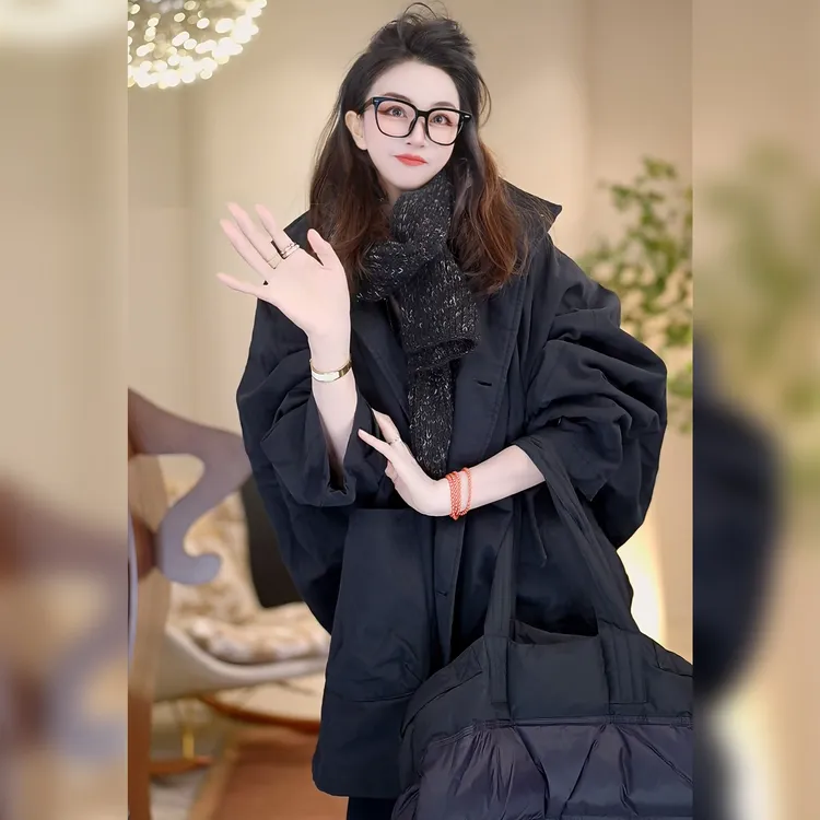 Linda姐高端线【冬季贵族】秋冬休闲宽松连帽棉服外套AW4WMF0161