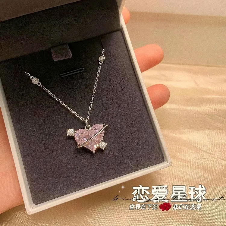 高级感少女ins梦幻超仙甜美气质轻奢精致小众仙女恋爱星球项链