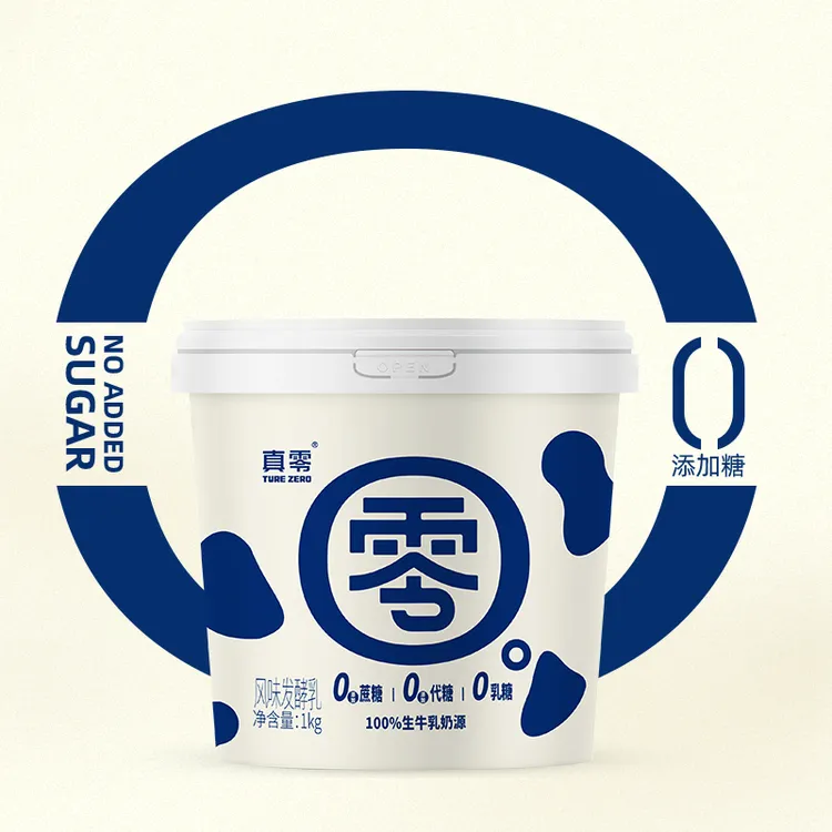 【顺丰】悠纯真零酸奶大桶装1kg 风味低温营养无添加蔗糖X