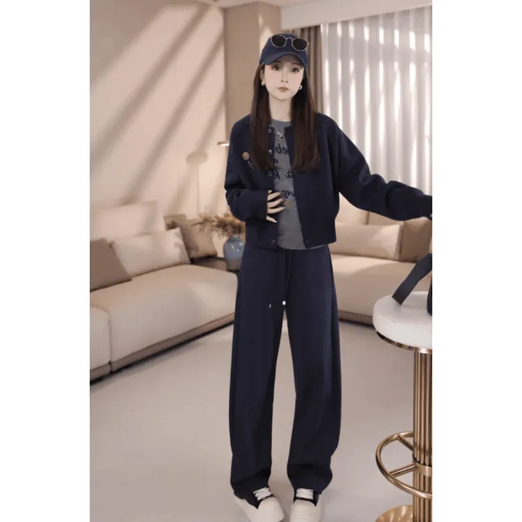 【率性十足】B90091秋季新款时尚慵懒纯色开衫针织毛衣外套