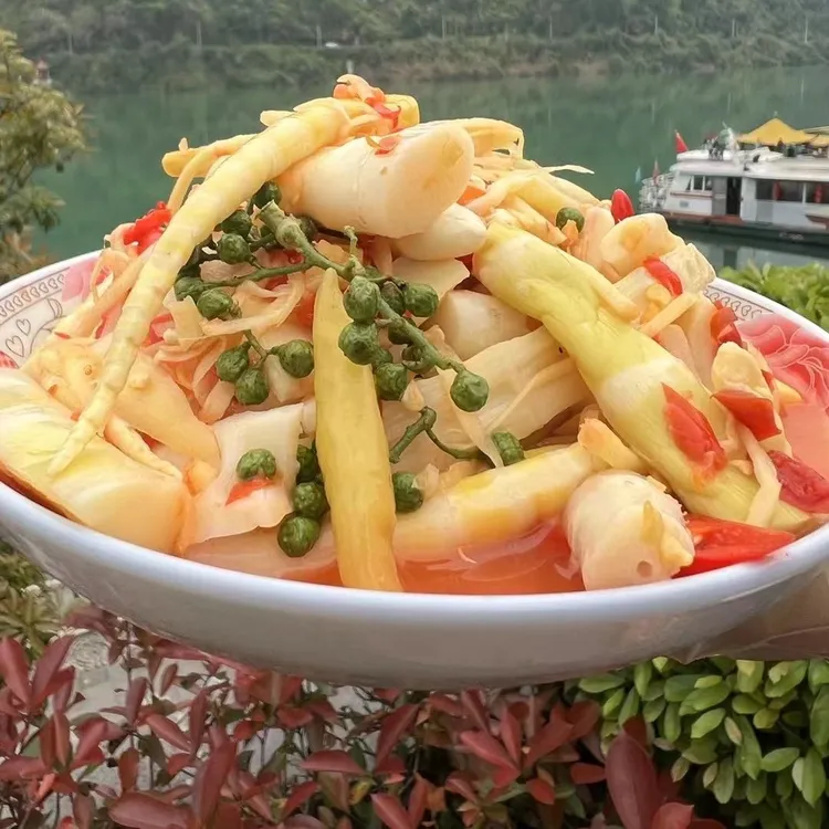 勤劳婆媳湖北宜昌长阳新鲜辣椒泡酸辣竹笋 春笋 500克