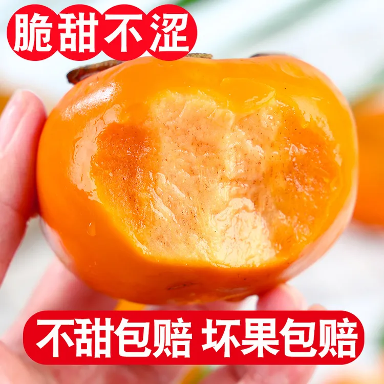 【馋亲王】山西阳丰脆柿子新鲜水果巧克力脆甜柿子4.5-5斤产地直发