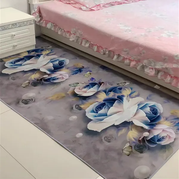 床边地毯 满铺卧室毯客厅地毯茶几垫水晶绒材质 可定制回忆