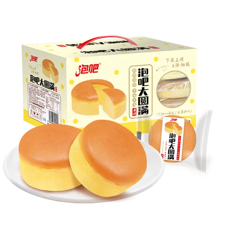 泡吧大圆满蛋糕半蒸蛋糕早餐品质糕点整箱礼盒装1kg