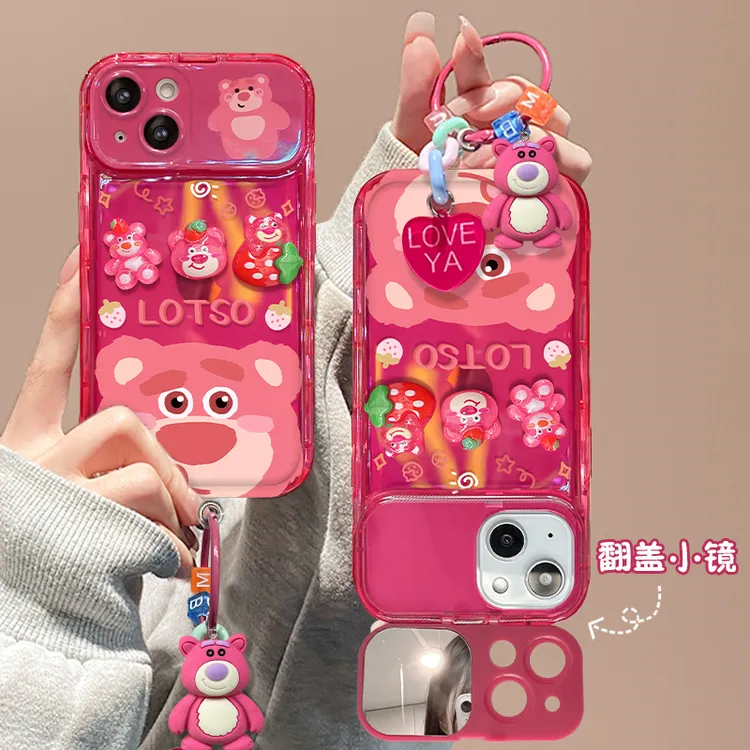 草莓熊苹果14promax/13/12华为/OPPO/VIVO/小米/荣耀防摔手机壳