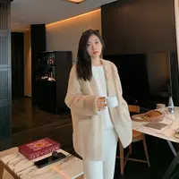 MSBEAST 进口紫标级貂皮大衣整貂V领大廓型天鹅绒水貂皮草外套女