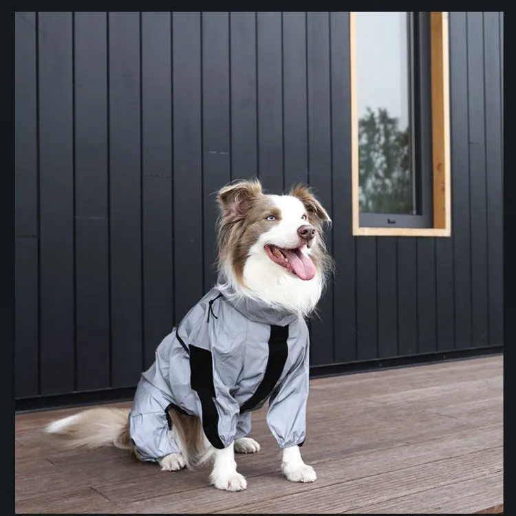 狗狗中大型犬户外冲锋衣金毛边牧四脚防水全包围雨衣服饰衣天专用
