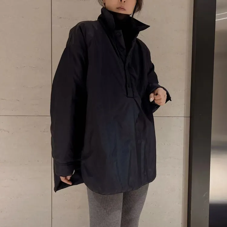 6809新款时尚百搭休闲小立领薄棉服