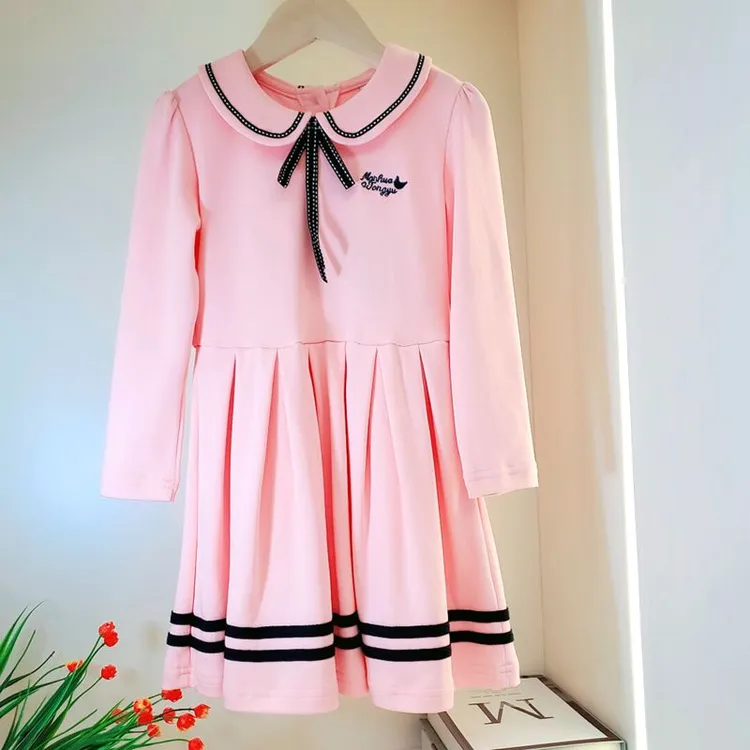 女童连衣裙春秋新款洋气女孩公主裙儿童长袖裙子秋季学院风中大童