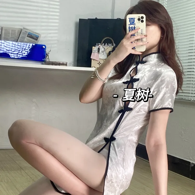 「夏树学姐」民国旗袍复古性感后妈小众女装禅意仙气飘飘纯欲慵懒风