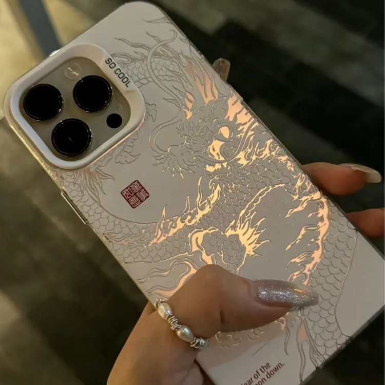 复古中国风黑白龍iphone17苹果16手机壳15pro/14华为oppo小米vivo