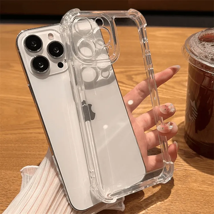 欧克里里透明四角气囊防摔苹果16/17轻奢iPhone15高级13/14手机壳