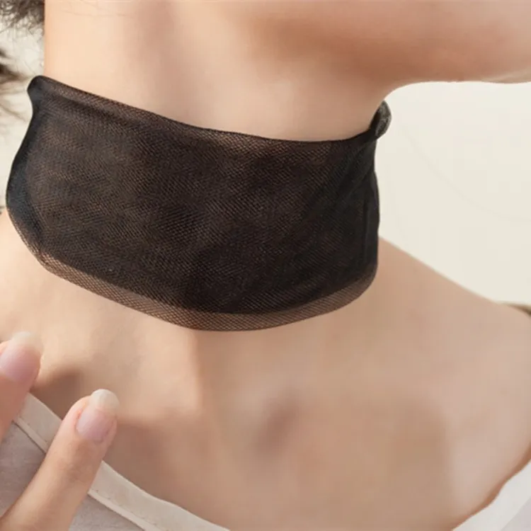 磁吸扣护颈丝巾爆款百搭遮颈纹围脖透气夏季薄款脖子配饰纯色丝巾