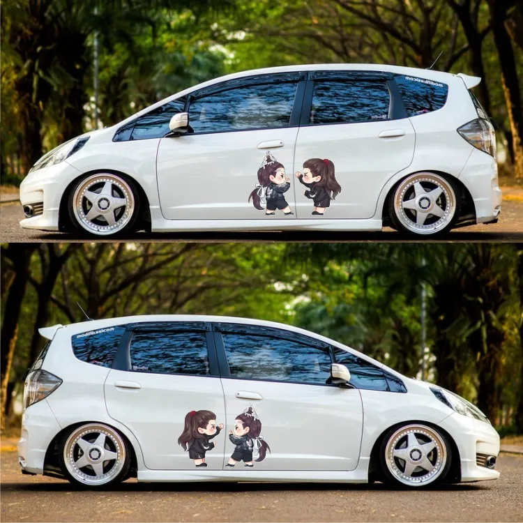 肖战王一博可爱卡通Q版创意装饰博君一肖汽车电脑贴纸画