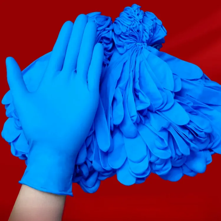 蓝色一次性手套丁腈防水防油橡胶食品级家务洗碗清洁专用耐磨乳胶