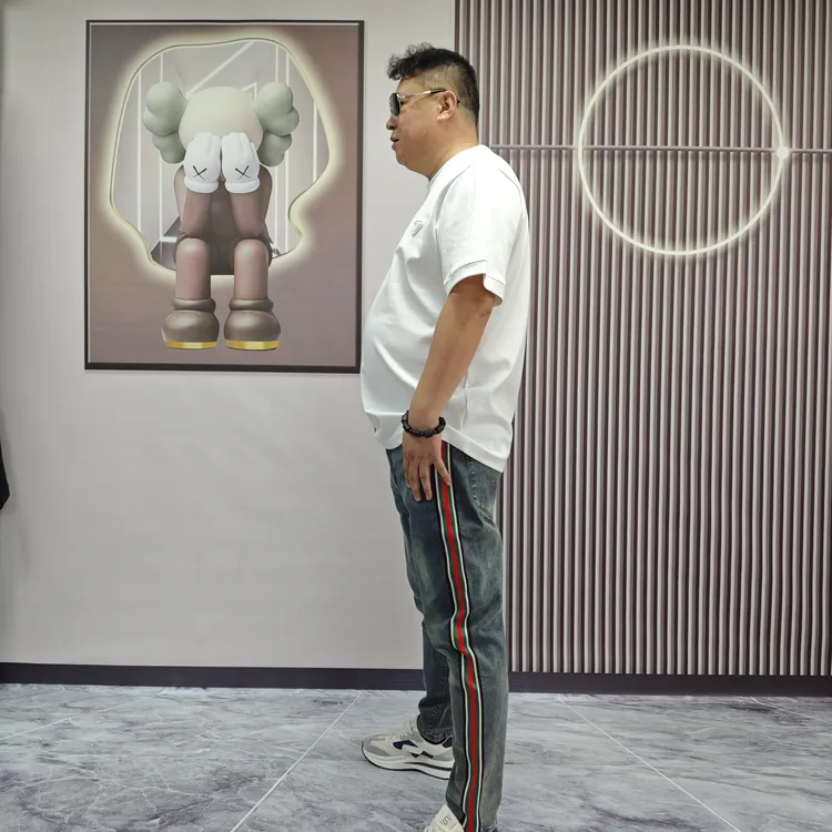 男士时尚休闲百搭修身高端轻奢痞帅潮流牛仔水洗休闲裤弹力拼色FN