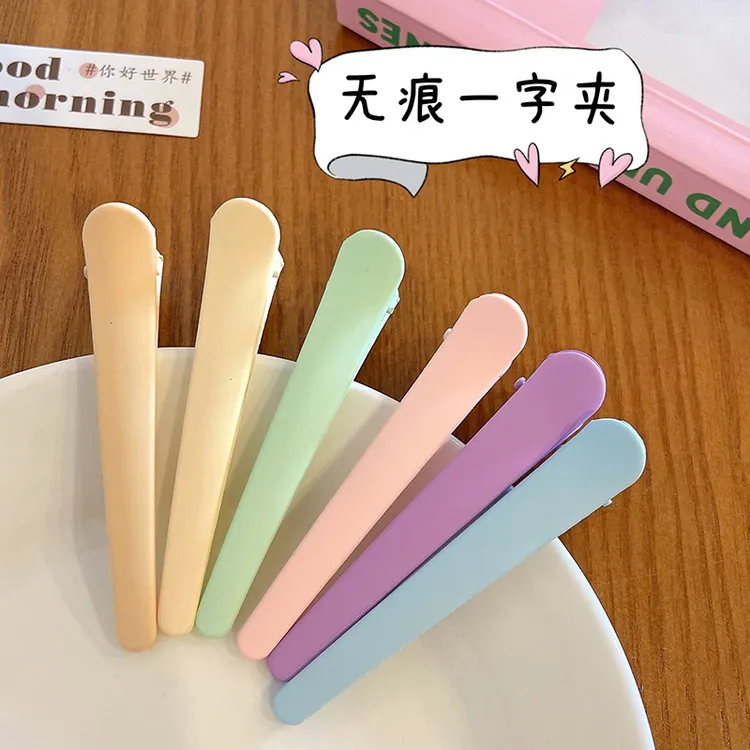 发夹女故事边夹少女网红顶夹刘海夹鸭嘴夹美发夹子头饰磨砂一字夹